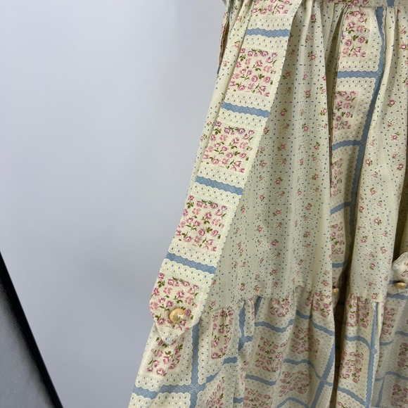 Vintage Western Fashions Prairie Calico Floral Square Dance Dress Layered 12 - Picture 7 of 13